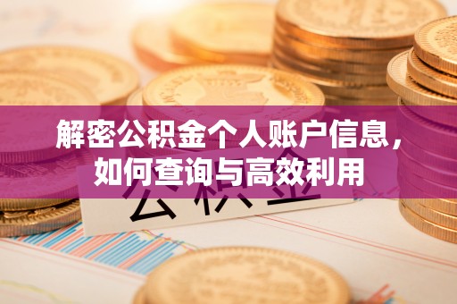 昌乐解密公积金个人账户信息，如何查询与高效利用
