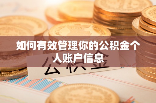昌乐如何有效管理你的公积金个人账户信息