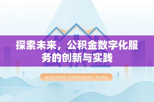 昌乐探索未来，公积金数字化服务的创新与实践