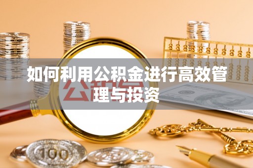 昌乐如何利用公积金进行高效管理与投资